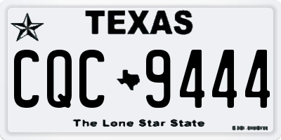 TX license plate CQC9444