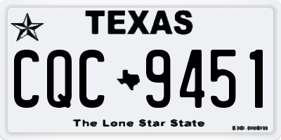 TX license plate CQC9451