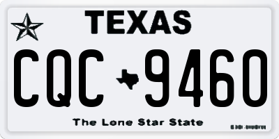 TX license plate CQC9460
