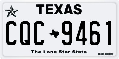 TX license plate CQC9461