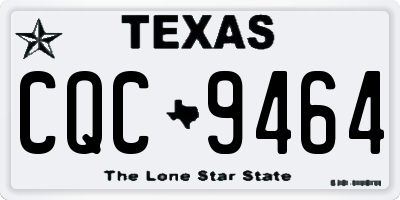 TX license plate CQC9464