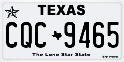 TX license plate CQC9465