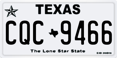 TX license plate CQC9466