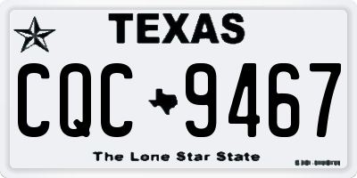 TX license plate CQC9467