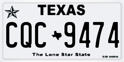 TX license plate CQC9474