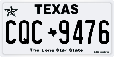 TX license plate CQC9476