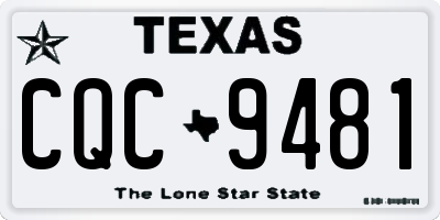 TX license plate CQC9481