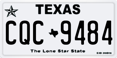 TX license plate CQC9484