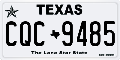 TX license plate CQC9485