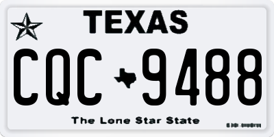 TX license plate CQC9488