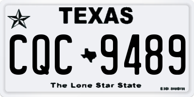 TX license plate CQC9489