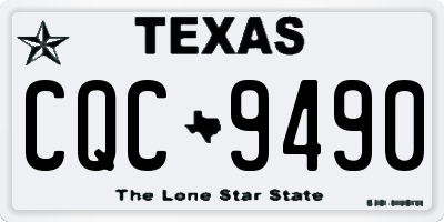 TX license plate CQC9490