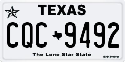 TX license plate CQC9492