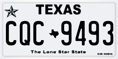 TX license plate CQC9493