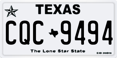 TX license plate CQC9494