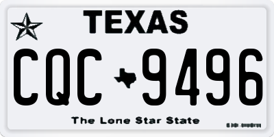 TX license plate CQC9496