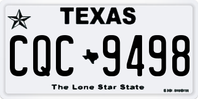 TX license plate CQC9498