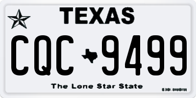 TX license plate CQC9499