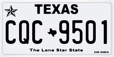 TX license plate CQC9501