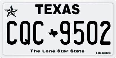 TX license plate CQC9502