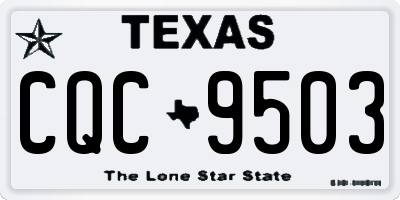 TX license plate CQC9503