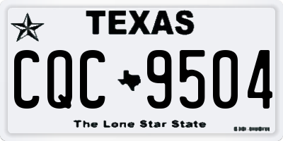 TX license plate CQC9504