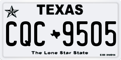 TX license plate CQC9505