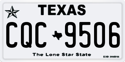 TX license plate CQC9506