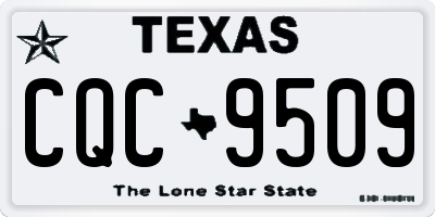 TX license plate CQC9509