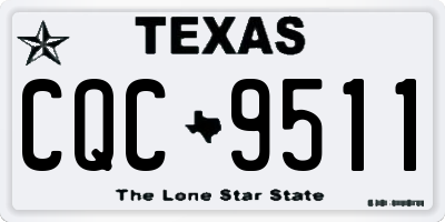 TX license plate CQC9511
