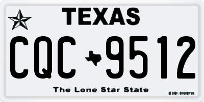 TX license plate CQC9512
