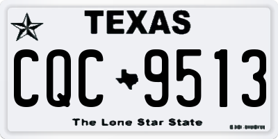 TX license plate CQC9513