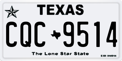 TX license plate CQC9514