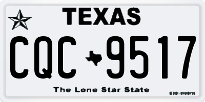 TX license plate CQC9517