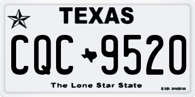 TX license plate CQC9520