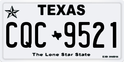 TX license plate CQC9521