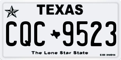 TX license plate CQC9523