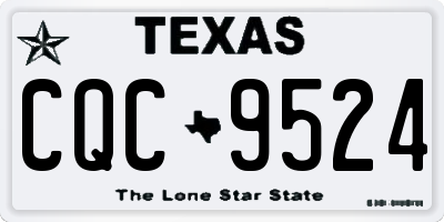 TX license plate CQC9524