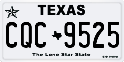 TX license plate CQC9525