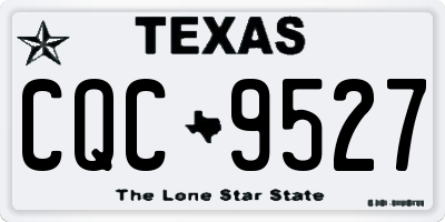 TX license plate CQC9527