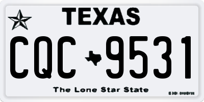 TX license plate CQC9531