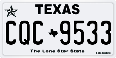 TX license plate CQC9533