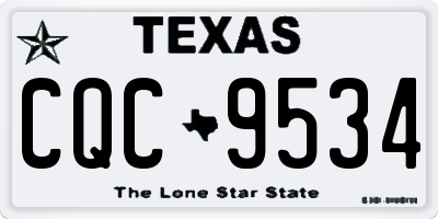 TX license plate CQC9534
