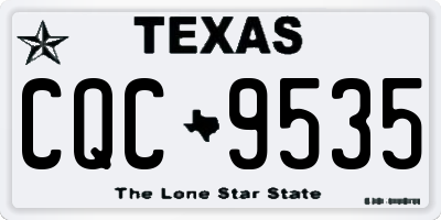 TX license plate CQC9535