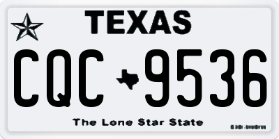 TX license plate CQC9536