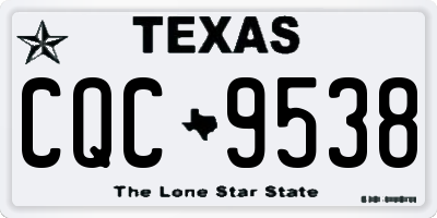 TX license plate CQC9538