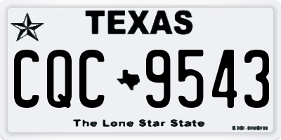 TX license plate CQC9543