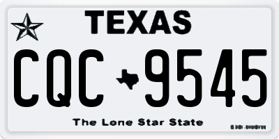 TX license plate CQC9545