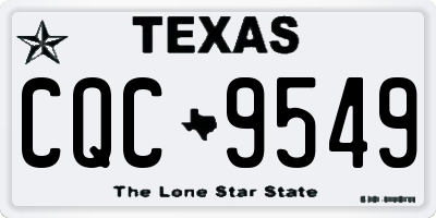 TX license plate CQC9549