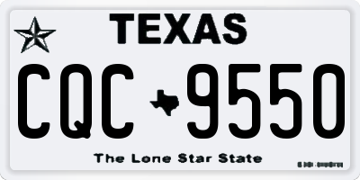 TX license plate CQC9550